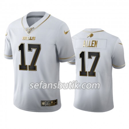 Buffalo Bills Tröjor Josh Allen 17 Nike Vit Golden Edition 100th - Herr Buffalo Bills Tröjor Josh Allen 17 Nike Vit Golden Edition 100th - Herr
